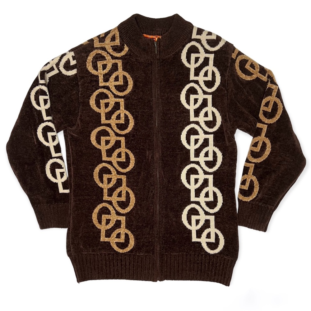 Vintage Royal Prestige Zip Up Cardigan Size XL